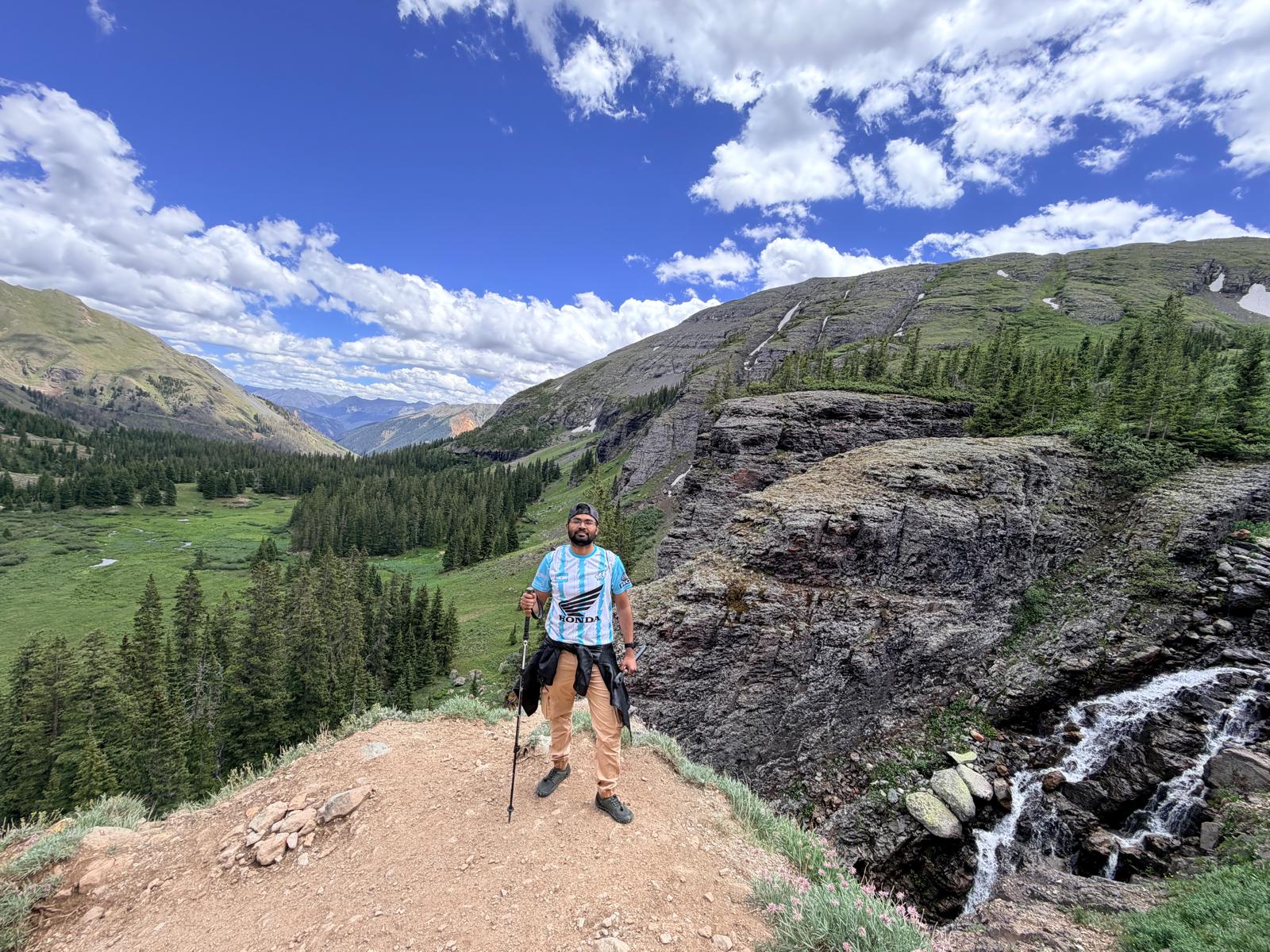 Mountain trail on the hike to Blue Lake, Colorado